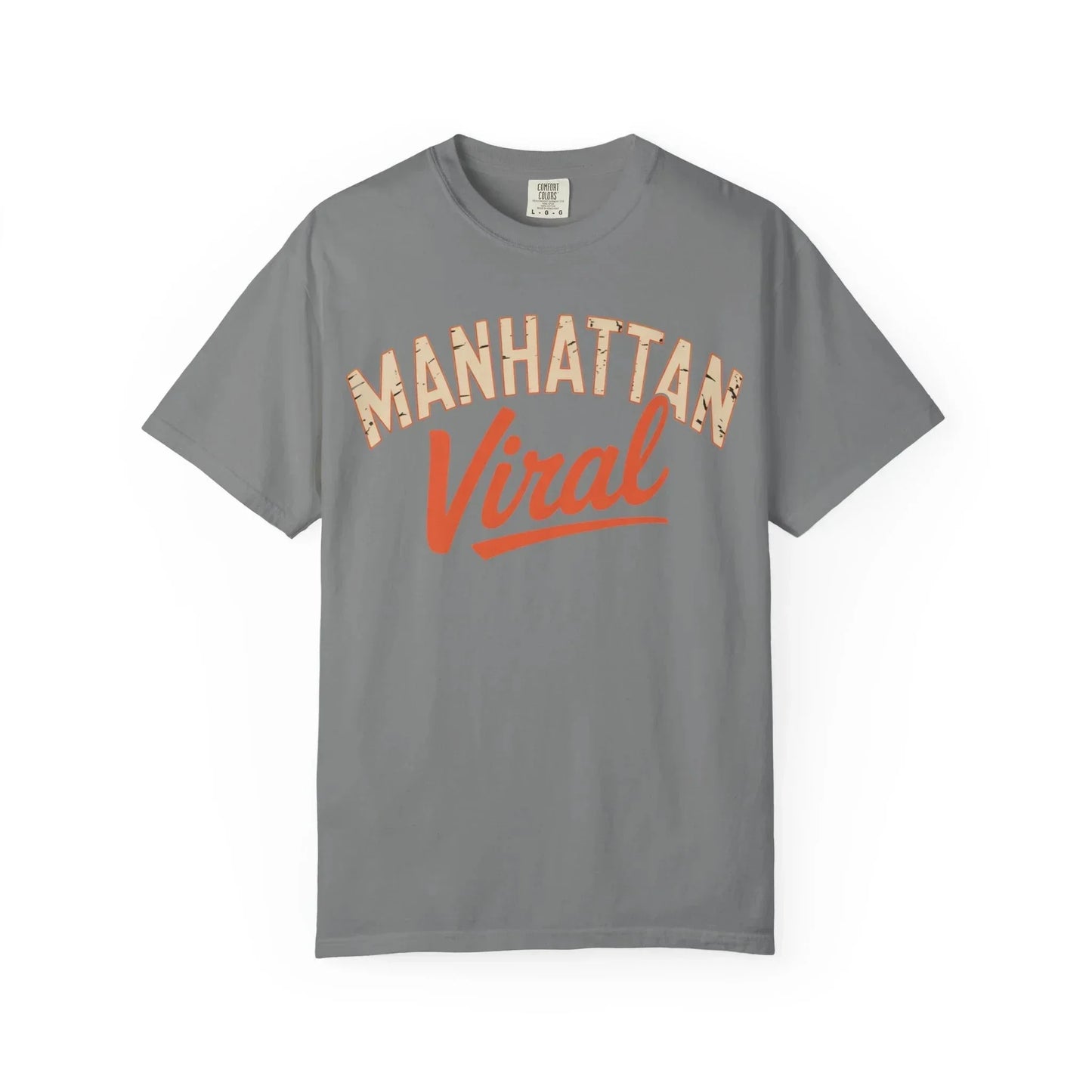 Manhattan Varsity T-Shirt | Trendy Garment - Dyed Tee, Casual Streetwear, Graphic Tee, Perfect Gift, Urban Style - Manhattan Viral