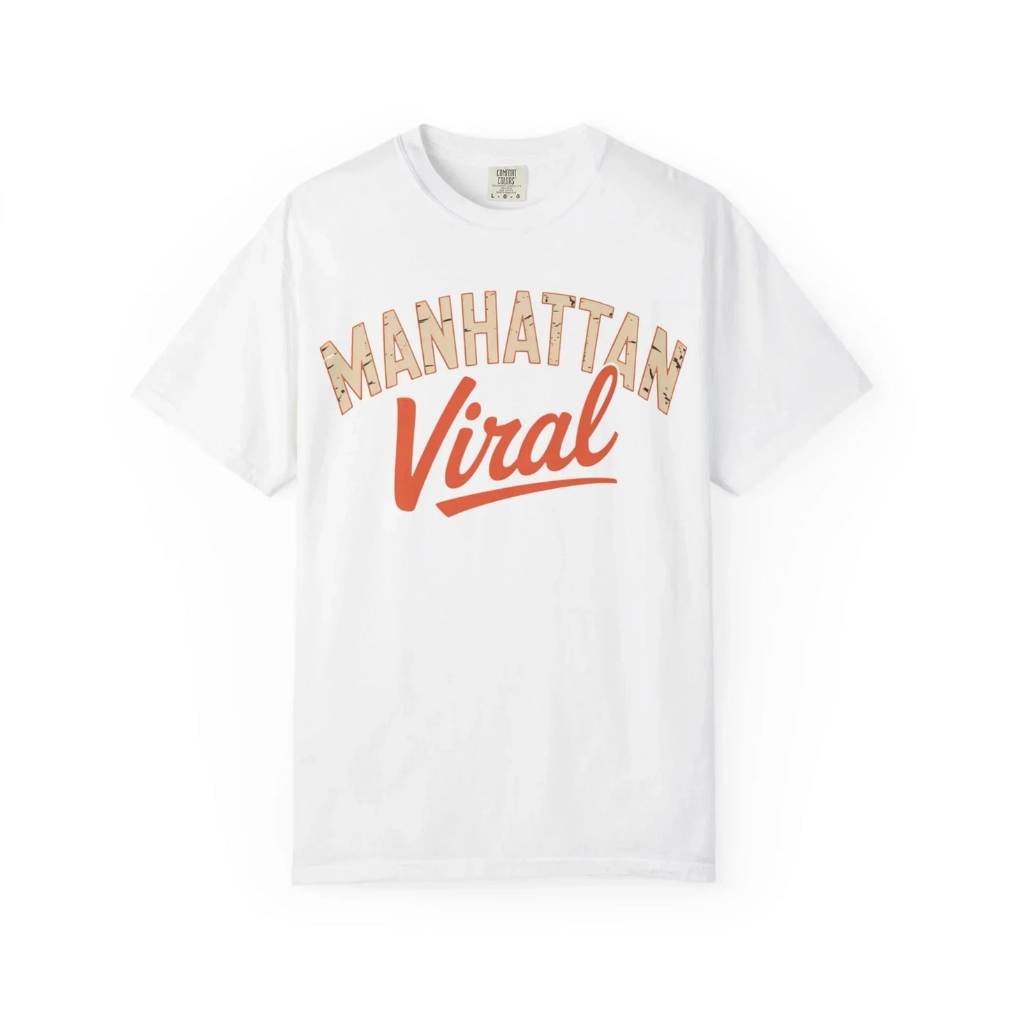 Manhattan Varsity T-Shirt | Trendy Garment - Dyed Tee, Casual Streetwear, Graphic Tee, Perfect Gift, Urban Style - Manhattan Viral