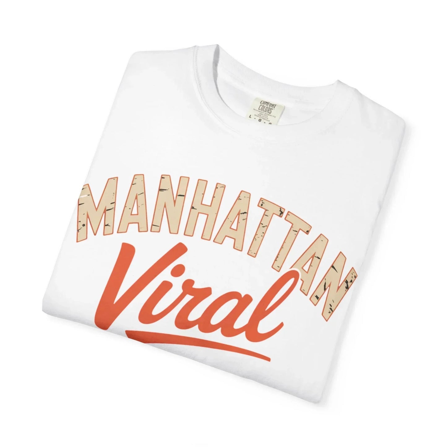 Manhattan Varsity T-Shirt | Trendy Garment - Dyed Tee, Casual Streetwear, Graphic Tee, Perfect Gift, Urban Style - Manhattan Viral