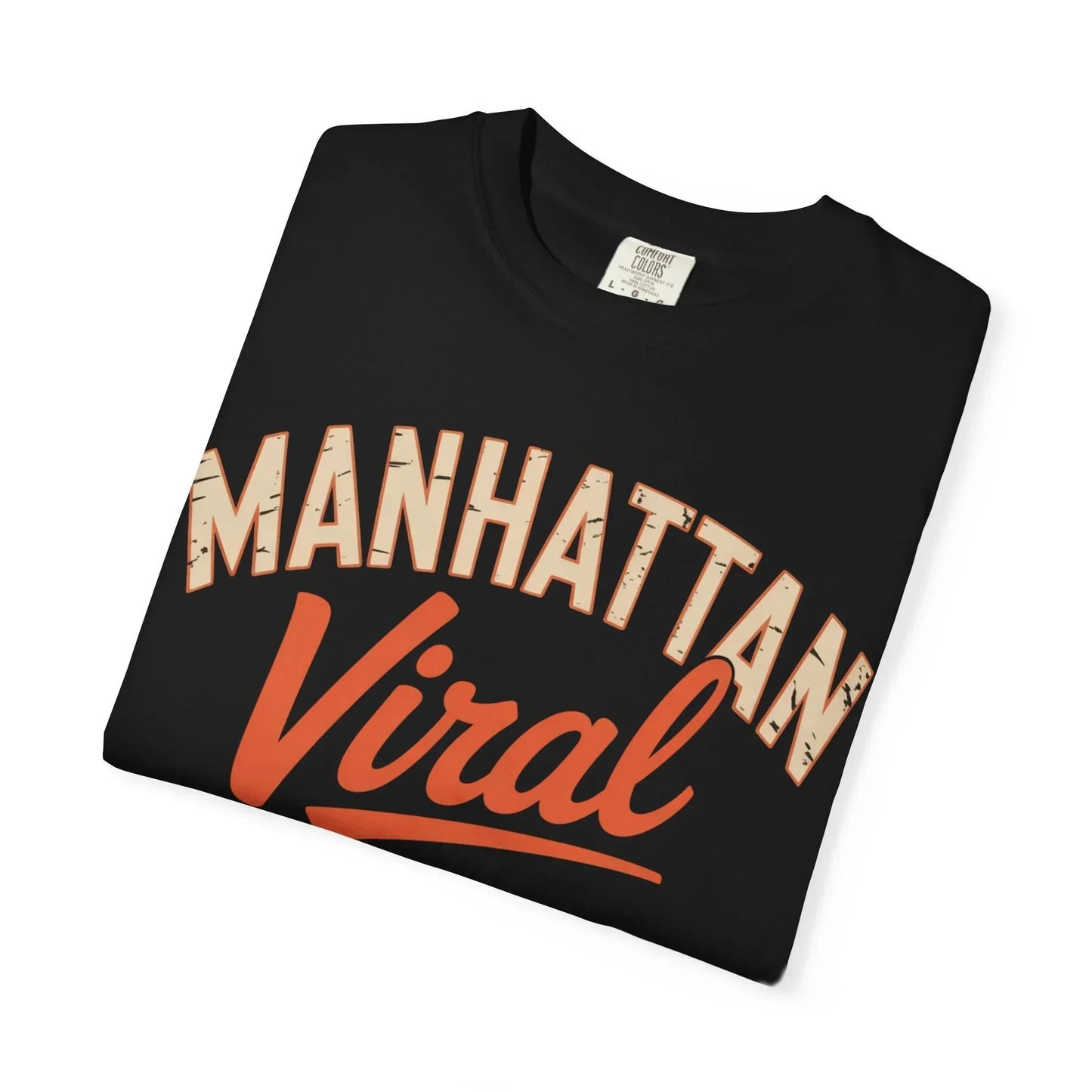 Manhattan Varsity T-Shirt | Trendy Garment - Dyed Tee, Casual Streetwear, Graphic Tee, Perfect Gift, Urban Style - Manhattan Viral