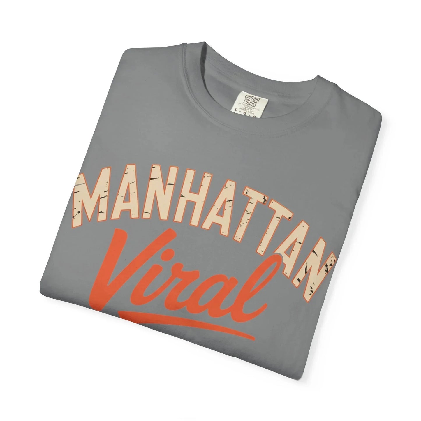 Manhattan Varsity T-Shirt | Trendy Garment - Dyed Tee, Casual Streetwear, Graphic Tee, Perfect Gift, Urban Style - Manhattan Viral