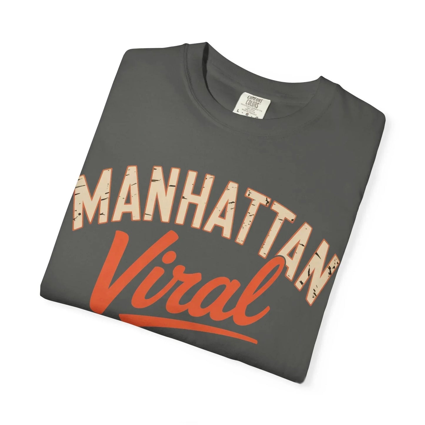 Manhattan Varsity T-Shirt | Trendy Garment - Dyed Tee, Casual Streetwear, Graphic Tee, Perfect Gift, Urban Style - Manhattan Viral